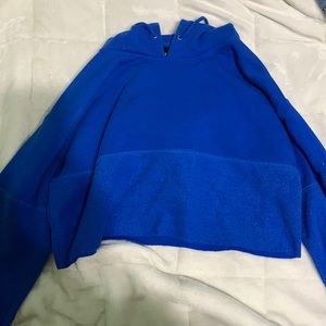 soft blue cropped hoodie